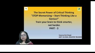 The Secret Power of Critical Thinking - Part 3