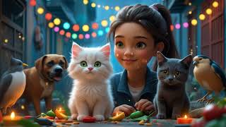 The story of the white stray kitten​​ ( The kitten story makes you feel sorry for him )