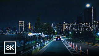Tokyo Night Drive: From Roppongi to Toyosu / 8K 60fps HDR / Soft Lofi Beats