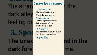 5ways to say 'scared' english learning #toeflwritingtips #advancewriting