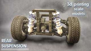 Scale model independent rear suspension. Electric car part 6