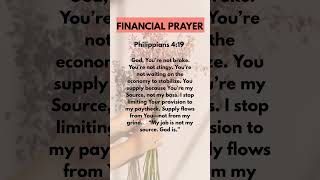 Financial Prayer from Philippians 4:19 #kingdom #moneymindset