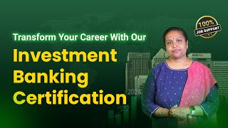 Investment Banking Course with Job Placements | Veranda Phire | #investmentbanking