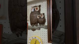 Bought the 💛 round clock! 😁 #crazy4retro #youtuber  #vintageshop #vintageowl