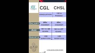 ssc cgl vs Chsl || 🎯 cgl /chsl 📶 #cgl #chsl