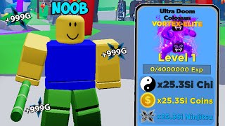 Noob With Vortex Elite Pets in Roblox Ninja Legends