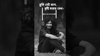 তুমি নেই বলে বৃষ্টি হারায় রেখা।  #banglagaan #music #banglapop #song #banglamusic #love #bongotune