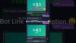 Free USDT BOT | LIVE WITHDRAW| TELEGRAM BOT | REAL 100% 🤑 | #crypto #usdt #freecrypto #freeusdt #bot