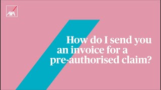 How do I send an invoice for pre authorised claim