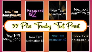 50 + New Trending Text Preset For Alight Motion Editing 2021 For Lyrics Editing | #Textpresets​