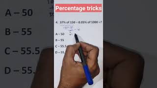 Percentage tricks #shorts #youtubeshorts #mathstricks #percentageshorttrick