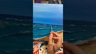 painting water with acrylics… it’s my meditation 💙 #paintingwater #timelapseart #coastalart