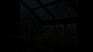 Black Window🪟Listening to Soothing Rain Forest For a Very Deep Sleep | Reduce Stress With Night Rain