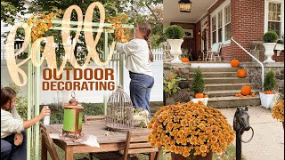 Fall Porch Decorate with Me 2025: DIY Fall Wreath, Lanterns, Vintage Arbor, Pumpkin Stacks & More!