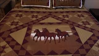 Horse Country Western Style Quilt Set