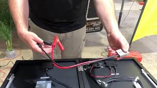 Charging your batteries with the IC1500 battery charger and solar panel