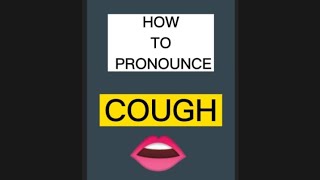 HOW TO PRONOUNCE (COUGH) #english #pronunciation #how #paano #pronounce  #MCEE Vlog #shorts #short