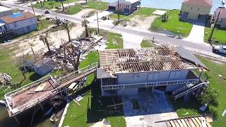 Drone footage of Hurricane Harvey's destruction in Rockport Texas