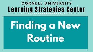 Finding a New Routine