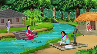 तालाब किनारे दो घमंडी पत्नीयां | Hindi Story | Hindi Kahaniya | Moral Stories | cartoon story