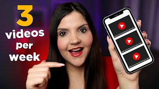 How I Make 3 YouTube Videos a Week (as a small creator — without burnout)