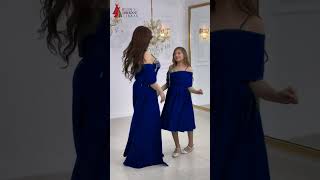 Stunning Mother-Daughter Matching Dresses | Elegant Blue Gowns | Husn-e Libaas