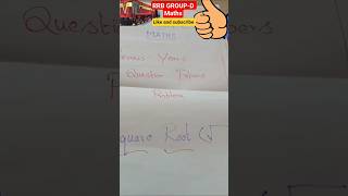 #rrbgroupdmaths #squareroot #surds_indices #shortsfeed #railwayrecruitment #rrbntpc #rrbgroupd