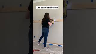 DIY board and batten #boardandbatten #greenwall #wallpanelling #bohohomedecor #bohodecor #homedecor