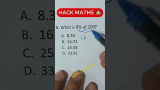 How To Calculate Percents In 5 Seconds ✅  #maths #educationalchannel #shorts