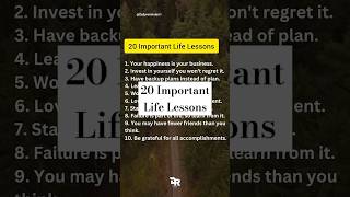 20 Important Life Lessons #quotes #lesson #motivation