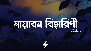 Mayabono Biharini (Lyrics) | মায়াবন বিহারিণী | Somlata | Rabindra Sangeet | Lyrics Video