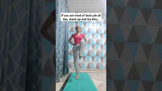 Tired of sitting? Stand up and try this!#yogaathome #lowerbodyworkout #hipflexibility #yogaclass