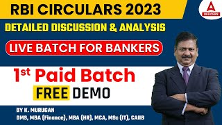 RBI Circulars 2023 | Detailed Discussion & Analysis | Live Batch