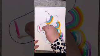 This is so PRETTY!!  #craftideas #unicorn #unicornart #craftideasforkids #simplecrafts