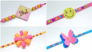 4 Easy And Beautiful Rakhi Making Idea / rakhi for school competition / how to make easy rakhi 2025