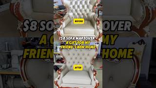 $8 Sofa Makeover — A Gift for My Friend'sNew Home#diy #gift #revamping #oldsofa
