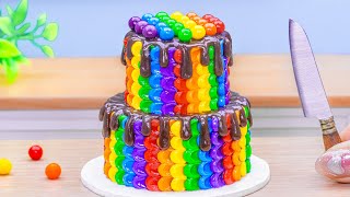Mini Rainbow Chocolate Cake Recipe🌈How to Make Miniature Colorful Cake Decorating Ideas