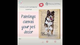 Personalized Pet Portrait, Custom Pet Arts, Personalized Pet Memorial Gifts
