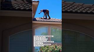 ROOF REPAIR WITH SOLAR PANEL #construction #elpaso #roofrepair #roofrepairsolarpanels #handyman