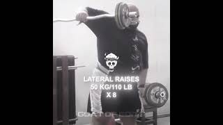 the craziest lifts of Kyriakos Grizzly part 2 ☠️ #gym #gymmotivation #gymedit