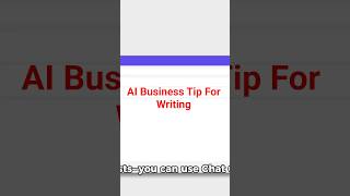 ChatGPT for Small Business – Never Write Alone Again!📝 #ChatGPT #AI #Entrepreneur #BusinessTips