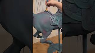 Poor beat up plastic carousel horse transformed into a magical piece of art! #diy #chalkpaint