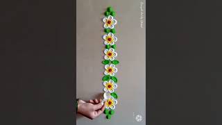 बॉर्डर रांगोळी 🌼 Easy Border Rangoli #borderrangoli #easy #rangoli  #simple #daily #quick #flower