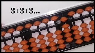 Let's add 3 multiple times using Abacus |Addition using abacus