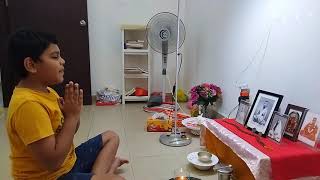 Chanting Gauri Nandan Gajanana🙏🙏🙏May all be blessed with good health 😇