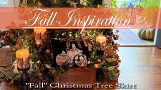 *EPIC* Fall Christmas Tree Skirt || Inspirational Fall Decorating Ideas || Rental Home Decorating