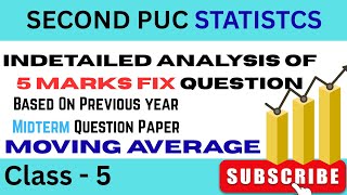 Class-5 Second PUC Statistics Fix 5marks Questions for Midterm 