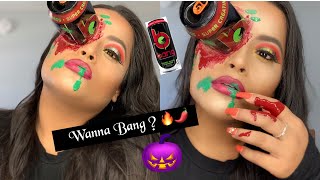 Halloween Makeup Look 🧡|Wanna Bang ? 🔥🌶|Lek.vidz