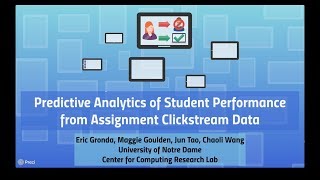 Predictive Analytics of Student Performance from Assignment Clickstream Data