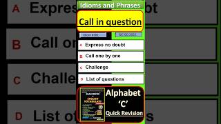 Call in question | Idioms and phrases  | Black book of English vocabulary | #blackbook #idioms